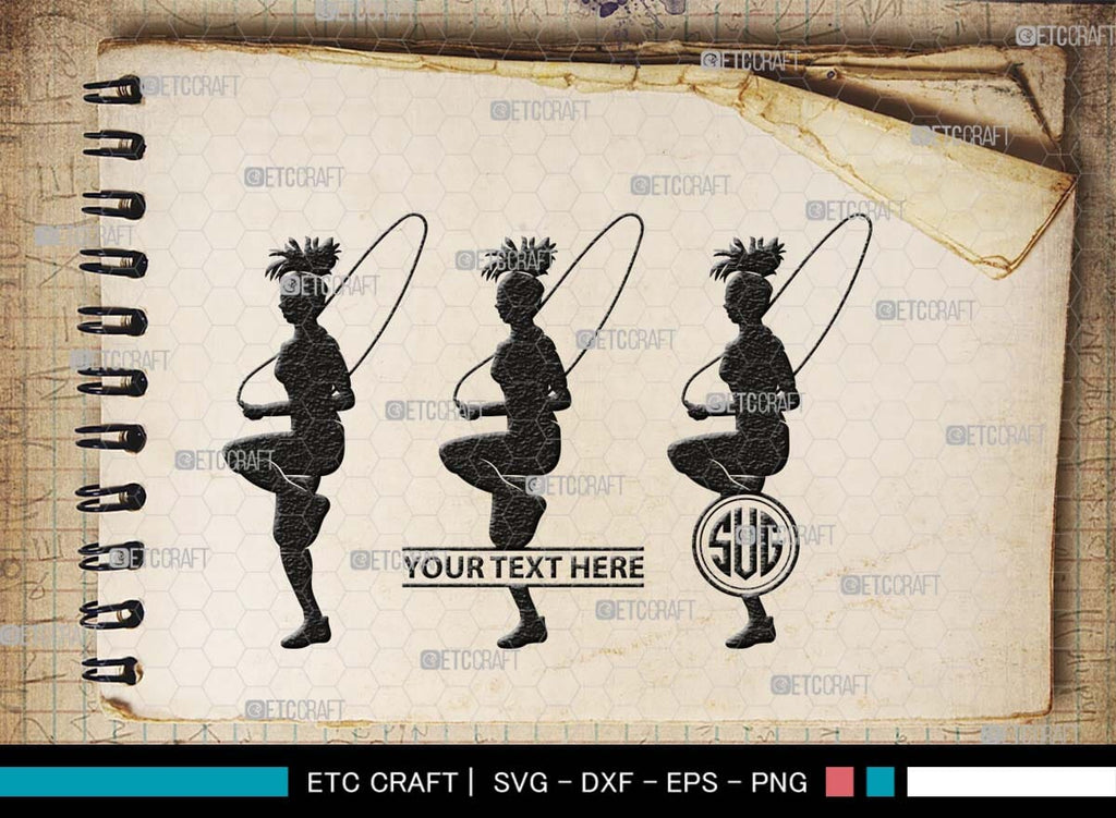 Jumping Rope Monogram, Jumping Rope Silhouette, Rope SVG, Skipping ...