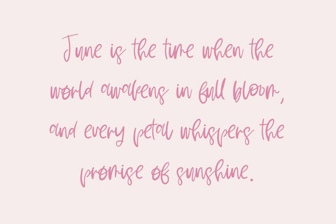 June Blossoms Script Font Beck McCormick 
