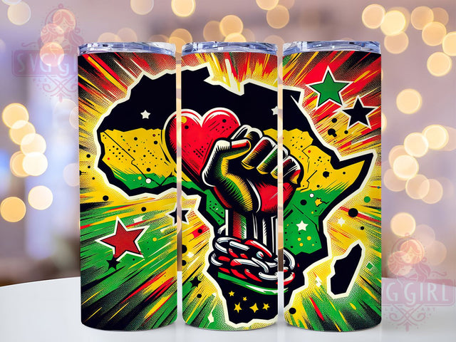 Juneteenth 1865 Black History Pride Tumbler Wrap, African American Pride Wrap, 20oz Sublimation Tumbler, Black History Design, Emancipation Day Tumbler, Freedom Celebration Wrap Sublimation SvggirlplusArt 