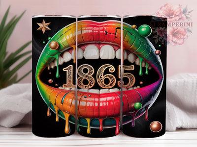 Juneteenth 1865 Celebration & Freedom Tumbler, Celebrating 1865 Design, Black History Tumbler, 20oz Sublimation Wrap, African American Gift, Printable Juneteenth Art Sublimation Li Zamperini 