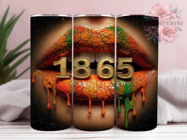 Juneteenth 1865 Celebration & Freedom Tumbler, Celebrating 1865 Design, Black History Tumbler, 20oz Sublimation Wrap, African American Gift, Printable Juneteenth Art Sublimation Li Zamperini 