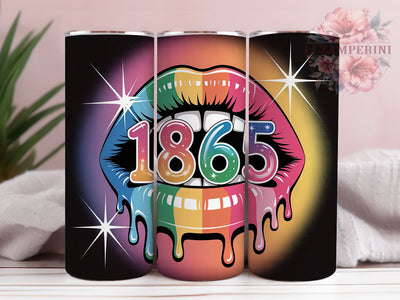 Juneteenth 1865 Freedom Tumbler, Black History Lips Wrap, Freedom Celebration Cup, 20oz Sublimation Wrap, Afrocentric Pride Tumbler, Cultural Heritage Cup, Empowerment Lips Design Sublimation Li Zamperini 