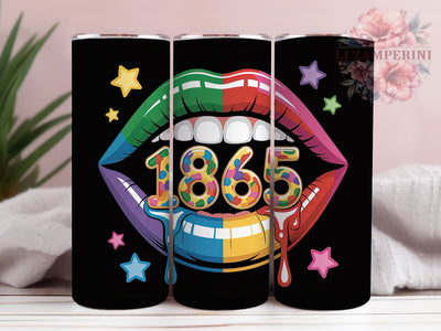 Juneteenth 1865 Freedom Tumbler, Black History Lips Wrap, Freedom Celebration Cup, 20oz Sublimation Wrap, Afrocentric Pride Tumbler, Cultural Heritage Cup, Empowerment Lips Design Sublimation Li Zamperini 
