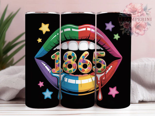 Juneteenth 1865 Freedom Tumbler, Black History Lips Wrap, Freedom Celebration Cup, 20oz Sublimation Wrap, Afrocentric Pride Tumbler, Cultural Heritage Cup, Empowerment Lips Design Sublimation Li Zamperini 