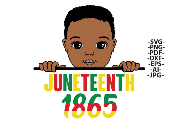 Juneteenth 1865 SVG Black Boy Clipart African American Pride PNG DXF PDF EPS JPG AI Digital Design for Cricut and Sublimation SVG 1uniqueminute 