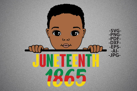 Juneteenth 1865 SVG Black Boy Clipart African American Pride PNG DXF PDF EPS JPG AI Digital Design for Cricut and Sublimation SVG 1uniqueminute 