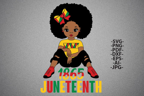 Juneteenth 1865 SVG Bundle with Black Boy and Girl | Afro Kids Clipart in Red Yellow Green, PNG for Cricut, Sublimation, DXF Freedom Day Art SVG 1uniqueminute 