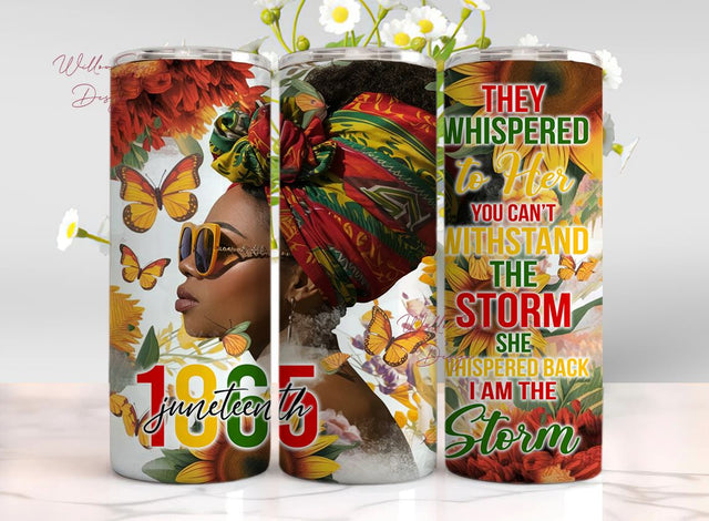 Juneteenth 20oz Tumbler Wrap Afro Messy Bun Sublimation Tumbler Design, Freedom Png, Black Woman Tumbler Wrap, African American Tumbler Png Sublimation WillowSageDesign 