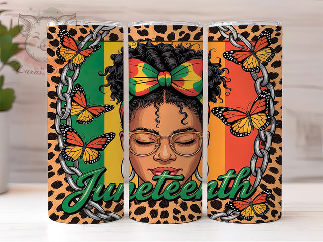 Juneteenth & Afro Hair Messy Bun Tumbler, Afro Hair Design, Messy Bun Tumbler, 20oz Sublimation Wrap, Black Culture Tumbler, African American Art, Printable Juneteenth Wrap Sublimation Lara' s Designs 