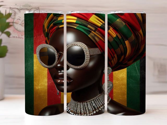 Juneteenth & Afro Hair Tumbler Wrap, Afro Hair Tumbler, Messy Bun Design, African American Art, 20oz Sublimation Wrap, Black Culture Tumbler, Printable Juneteenth Design Sublimation Lara' s Designs 