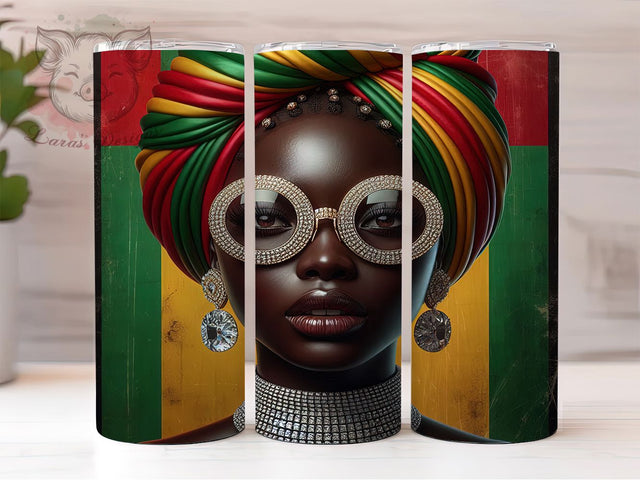 Juneteenth & Afro Hair Tumbler Wrap, Afro Hair Tumbler, Messy Bun Design, African American Art, 20oz Sublimation Wrap, Black Culture Tumbler, Printable Juneteenth Design Sublimation Lara' s Designs 