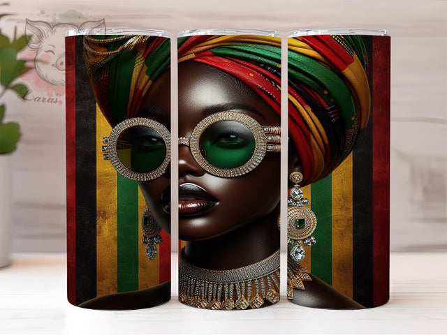 Juneteenth & Afro Hair Tumbler Wrap, Afro Hair Tumbler, Messy Bun Design, African American Art, 20oz Sublimation Wrap, Black Culture Tumbler, Printable Juneteenth Design Sublimation Lara' s Designs 