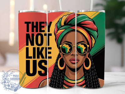 Juneteenth Afro Woman Tumbler, They Not Like Us Wrap, Juneteenth Freedom Cup, 20oz Sublimation Wrap, African American Pride Tumbler, Cultural Heritage Cup, Empowerment Afrocentric Wrap Sublimation ToriDesigns 