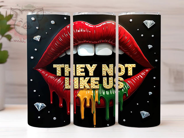 Juneteenth Black Culture 20oz Tumbler, They Not Like Us, 20oz Sublimation, Black Culture Gift, African American Pride, Historical Awareness Drinkware, Unique Juneteenth Gift Sublimation Lara' s Designs 