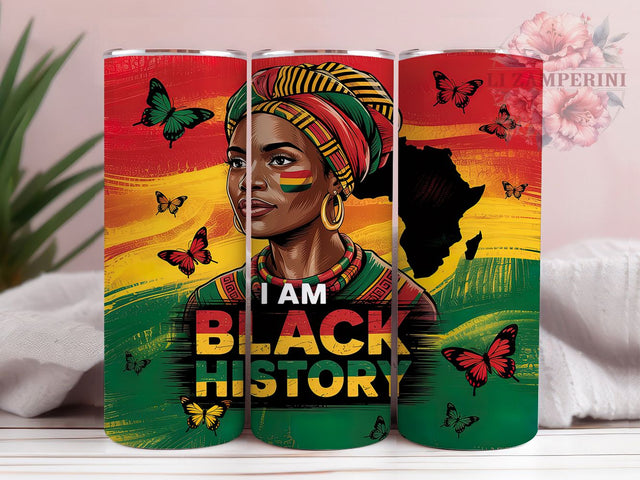 Juneteenth Black History 20oz Tumbler, Black Woman Design, African American History, I Am Black, 20oz Tumbler Wrap, Black History Sublimation, Melanin Proud Sublimation Li Zamperini 