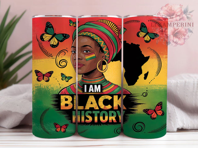 Juneteenth Black History 20oz Tumbler, Black Woman Design, African American History, I Am Black, 20oz Tumbler Wrap, Black History Sublimation, Melanin Proud Sublimation Li Zamperini 