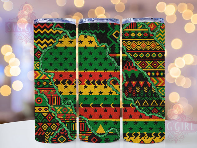 Juneteenth & Black History Tumbler Wrap, Brush Stroke Design, 20oz Tumbler Sublimation, African American Art, Black History Tumbler, Printable Juneteenth Wrap, Sublimation Brush Design Sublimation SvggirlplusArt 