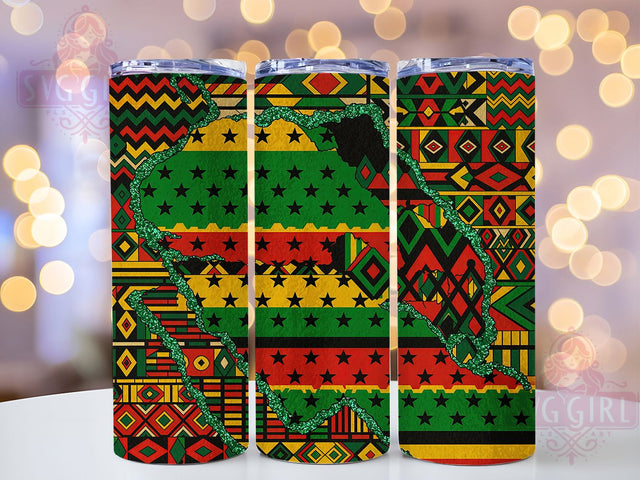 Juneteenth & Black History Tumbler Wrap, Brush Stroke Design, 20oz Tumbler Sublimation, African American Art, Black History Tumbler, Printable Juneteenth Wrap, Sublimation Brush Design Sublimation SvggirlplusArt 