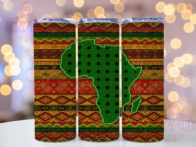 Juneteenth & Black History Tumbler Wrap, Brush Stroke Design, 20oz Tumbler Sublimation, African American Art, Black History Tumbler, Printable Juneteenth Wrap, Sublimation Brush Design Sublimation SvggirlplusArt 