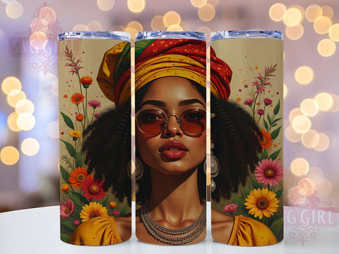 Juneteenth Black Woman 20oz Tumbler, Black Woman Tumbler, 20oz Tumbler Wrap, African American Pride, Freedom Celebration, Inspirational Tumbler, Black Culture Gift Sublimation SvggirlplusArt 