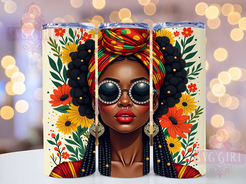 Juneteenth Black Woman 20oz Tumbler, Black Woman Tumbler, 20oz Tumbler Wrap, African American Pride, Freedom Celebration, Inspirational Tumbler, Black Culture Gift Sublimation SvggirlplusArt 