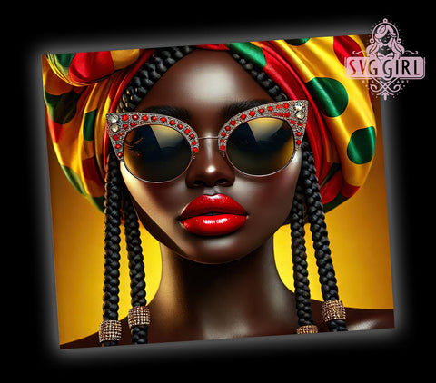Juneteenth Black Woman 20oz Tumbler, Black Woman Tumbler, 20oz Tumbler Wrap, African American Pride, Freedom Celebration, Inspirational Tumbler, Black Culture Gift Sublimation SvggirlplusArt 