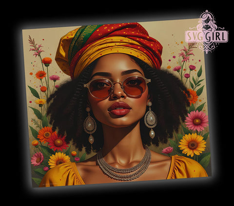 Juneteenth Black Woman 20oz Tumbler, Black Woman Tumbler, 20oz Tumbler Wrap, African American Pride, Freedom Celebration, Inspirational Tumbler, Black Culture Gift Sublimation SvggirlplusArt 