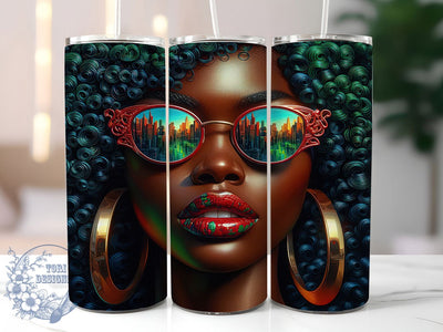 Juneteenth Black Woman Melanin Queen Tumbler Wrap, African American Tumbler, Melanin Queen PNG, 20oz Freedom Sublimation, Black Pride Design, Juneteenth Afro Woman Sublimation ToriDesigns 