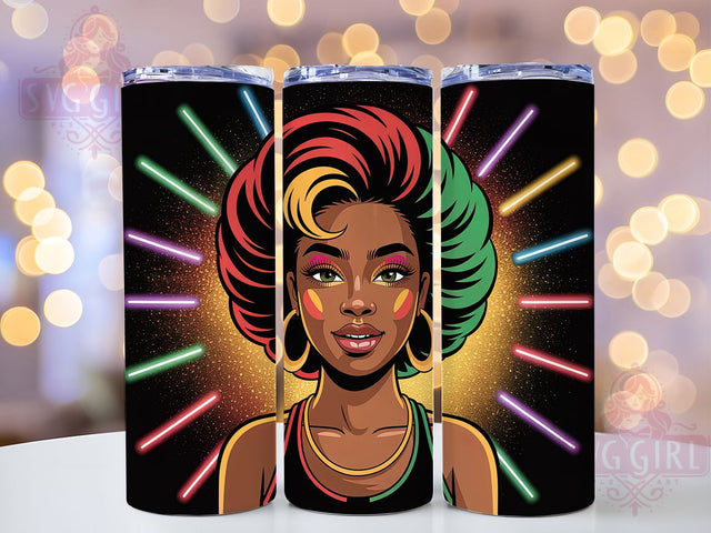 Juneteenth Black Woman Tumbler, Juneteenth Design, Freedom Day, Afrocentric Art, Tumbler Wrap, Sublimation Design, 20oz Tumbler, Cultural Celebration Sublimation SvggirlplusArt 