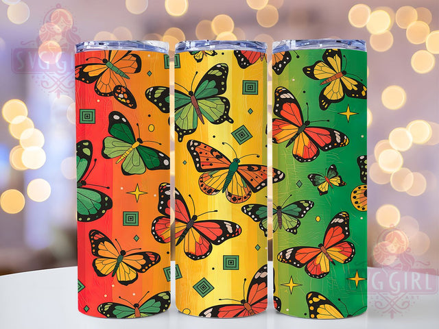 Juneteenth & Butterfly Tumbler Wrap, Butterfly Tumbler Design, 20oz Sublimation Wrap, Black History Gift, Butterfly Sublimation, Printable Juneteenth Wrap, African American Art Sublimation SvggirlplusArt 