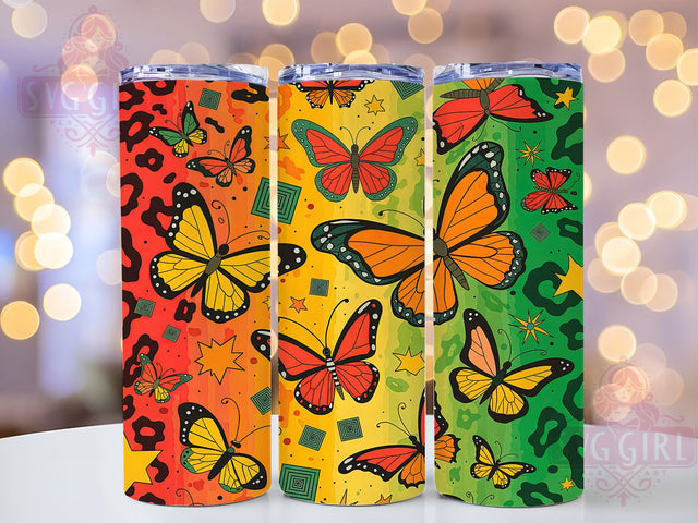 Juneteenth & Butterfly Tumbler Wrap, Butterfly Tumbler Design, 20oz Sublimation Wrap, Black History Gift, Butterfly Sublimation, Printable Juneteenth Wrap, African American Art Sublimation SvggirlplusArt 