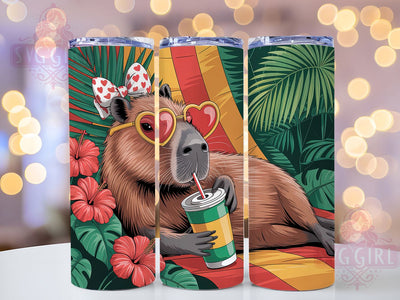Juneteenth Capybara Celebration Tumbler, Black History Tumbler, Cute Capybara 20oz Wrap, Sublimation Design, Stylish Gift Idea, Capybara Wrap, Juneteenth Celebration Tumbler Sublimation SvggirlplusArt 