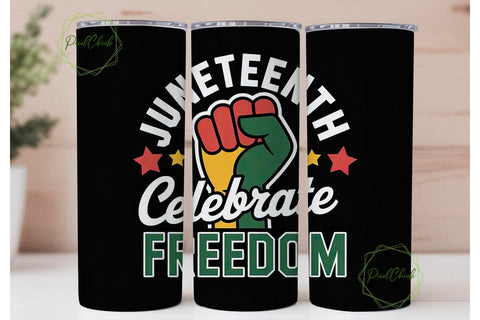 Juneteenth Celebrate Freedom Tumbler Sublimation PixelChick 