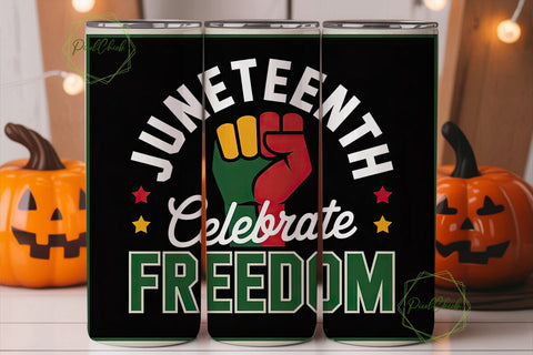 Juneteenth Celebrate Freedom Tumbler Sublimation PixelChick 