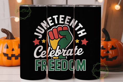 Juneteenth Celebrate Freedom Tumbler Sublimation PixelChick 