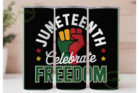 Juneteenth Celebrate Freedom Tumbler Sublimation PixelChick 