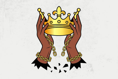 Juneteenth Crown with Hands SVG, Freedom Design Svg SVG DesignDestine 
