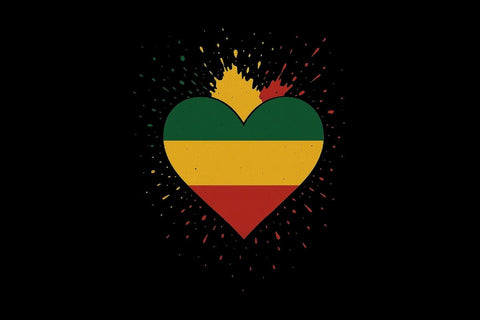 Juneteenth Distressed Heart Flag PNG Printable File Sublimation Creativedesigntee 