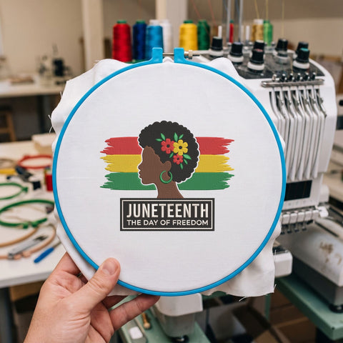 Juneteenth Embroidery Design – Black Woman Afro Silhouette Freedom Day African American Machine Embroidery File Embroidery/Applique DESIGNS PatternFeed8 