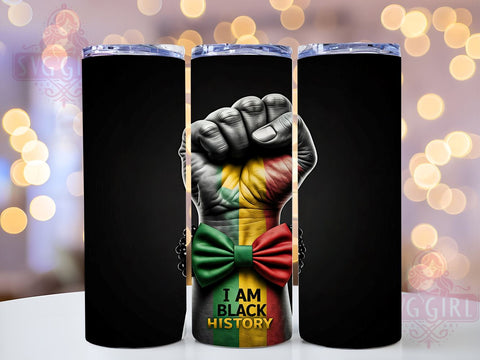 Juneteenth Fist Design 20oz Tumbler, Black History Month Tumbler, Fist Design Tumbler, 20oz Tumbler Wrap, African American Pride, Freedom Celebration, Inspirational Sublimation Wrap Sublimation SvggirlplusArt 