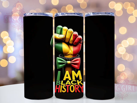 Juneteenth Fist Design 20oz Tumbler, Black History Month Tumbler, Fist Design Tumbler, 20oz Tumbler Wrap, African American Pride, Freedom Celebration, Inspirational Sublimation Wrap Sublimation SvggirlplusArt 