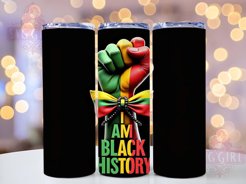 Juneteenth Fist Design 20oz Tumbler, Black History Month Tumbler, Fist Design Tumbler, 20oz Tumbler Wrap, African American Pride, Freedom Celebration, Inspirational Sublimation Wrap Sublimation SvggirlplusArt 