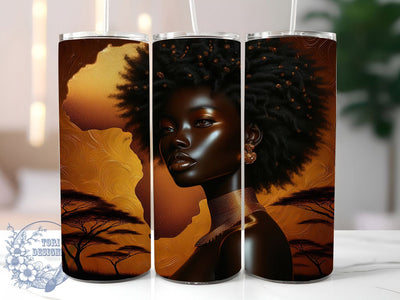 Juneteenth Freedom Queen Tumbler, African Queen Wrap, Black Freedom Cup, 20oz Sublimation Wrap, Afrocentric Pride Tumbler, Empowerment Queen Cup, Cultural Heritage Wrap Sublimation ToriDesigns 