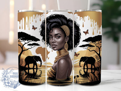 Juneteenth Freedom Queen Tumbler, African Queen Wrap, Black Freedom Cup, 20oz Sublimation Wrap, Afrocentric Pride Tumbler, Empowerment Queen Cup, Cultural Heritage Wrap Sublimation ToriDesigns 