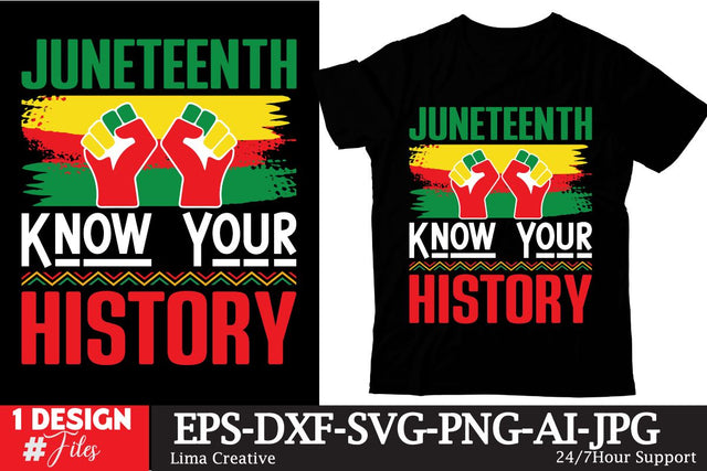 Juneteenth Know Your History Sublimation , Juneteenth T-shirt Design, Juneteenth SVG Cut File, JuneTeenth Sublimation Quotes Sublimation Insomnia Std 