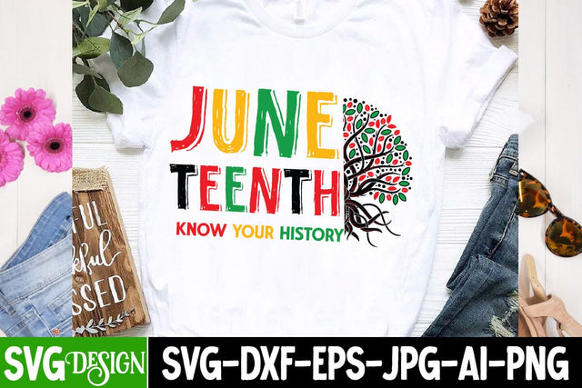 Juneteenth Know Your History SVG Design, Juneteenth SVG Cut File, Juneteenth Sublimation Design, Juneteenth SVG Cut File, Juneteenth Sublimation Design, Black hIstory SVG Bundle , Black Woman SVG Design SVG BlackCatsMedia 
