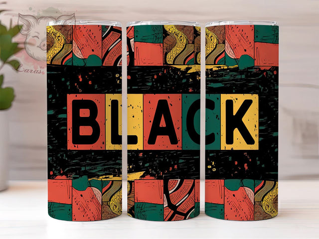 Juneteenth License Plate 20oz Tumbler, Black License Plate Design, African American Pride, Cultural Celebration Drinkware, Unique Juneteenth Gift, Black History Month Tumbler Sublimation Lara' s Designs 