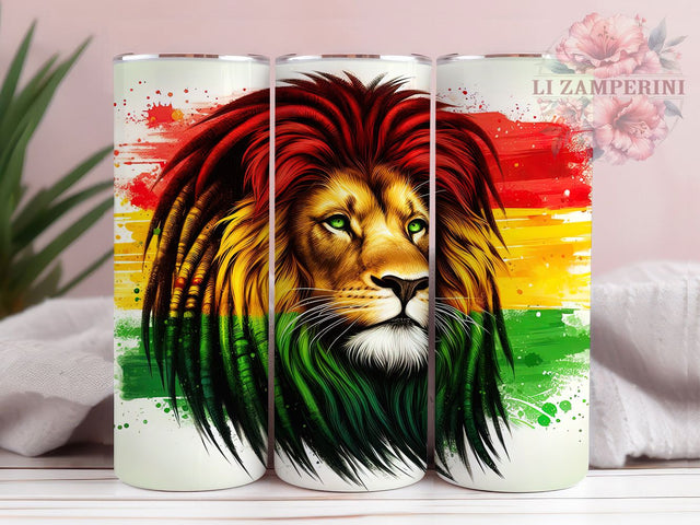 Juneteenth & Lion Pride Afro Man Tumbler, Lion Pride Design, Afro Man Tumbler, 20oz Sublimation Wrap, Black History Tumbler, African American Gift, Printable Lion Art Sublimation Li Zamperini 