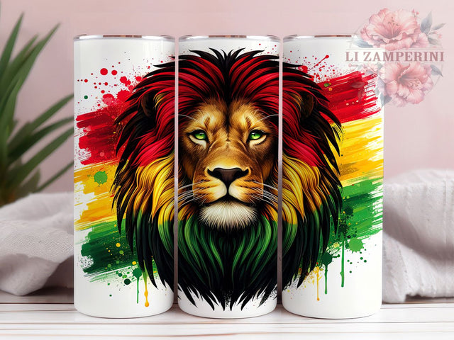 Juneteenth & Lion Pride Afro Man Tumbler, Lion Pride Design, Afro Man Tumbler, 20oz Sublimation Wrap, Black History Tumbler, African American Gift, Printable Lion Art Sublimation Li Zamperini 