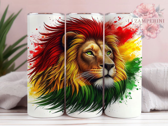 Juneteenth & Lion Pride Afro Man Tumbler, Lion Pride Design, Afro Man Tumbler, 20oz Sublimation Wrap, Black History Tumbler, African American Gift, Printable Lion Art Sublimation Li Zamperini 